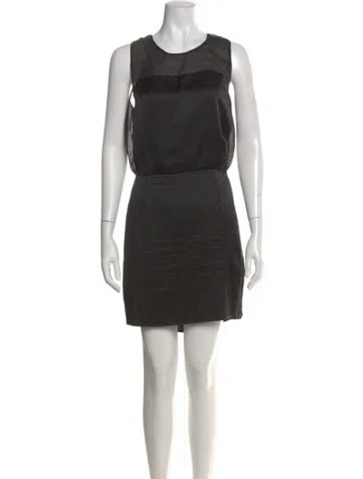 Pre-owned Opening Ceremony Silk Mini Dress In Black