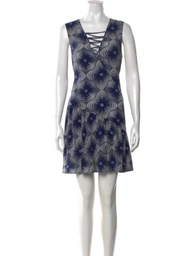 Pre-owned Opening Ceremony Silk Mini Dress In Blue