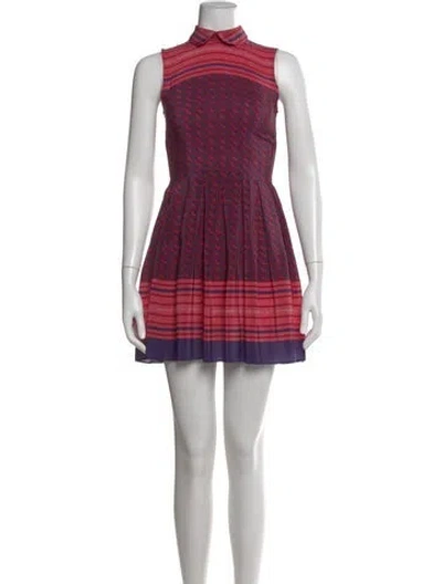 Pre-owned Opening Ceremony Silk Mini Dress In Purple