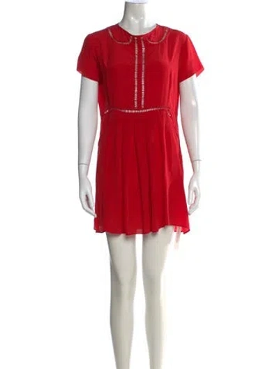 Pre-owned Opening Ceremony Silk Mini Dress In Red