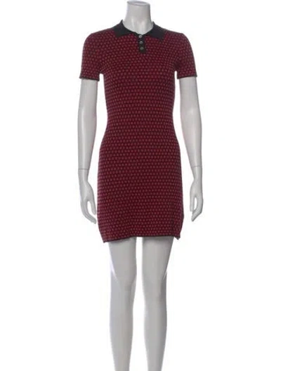 Pre-owned Opening Ceremony Silk Mini Dress In Red