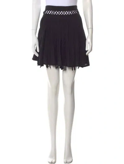 Pre-owned Opening Ceremony Silk Mini Skirt In Black