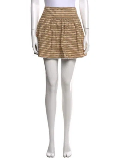 Pre-owned Opening Ceremony Silk Mini Skirt In Neutral