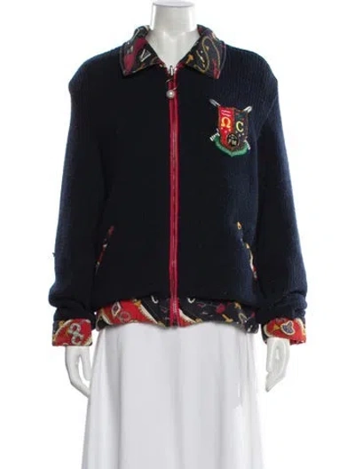 Pre-owned Opening Ceremony Silk Printed Jacket In Gray