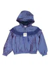 Opening Ceremony Smocked Ruffled Bomber Jacket In Blue