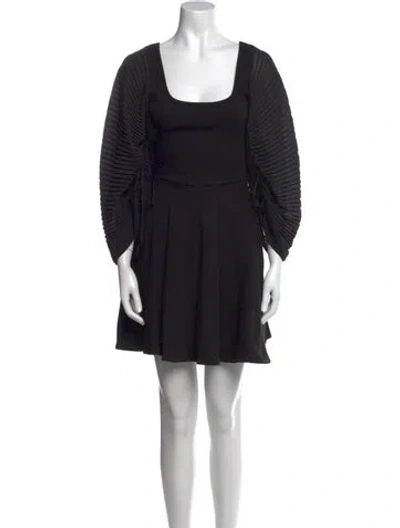 Pre-owned Opening Ceremony Square Neckline Knee-length Dress In Black