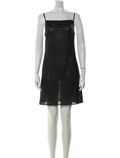 Pre-owned Opening Ceremony Square Neckline Mini Dress In Black