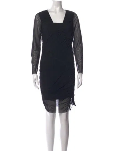 Pre-owned Opening Ceremony Square Neckline Mini Dress In Black
