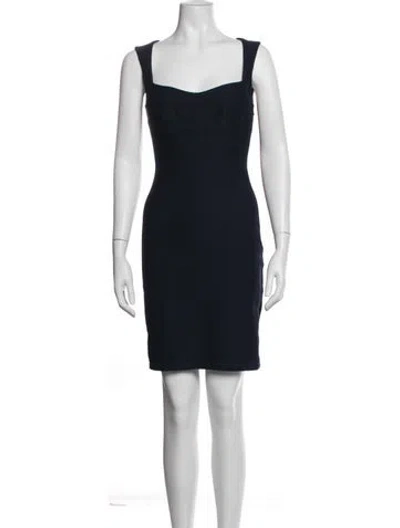 Pre-owned Opening Ceremony Square Neckline Mini Dress In Blue