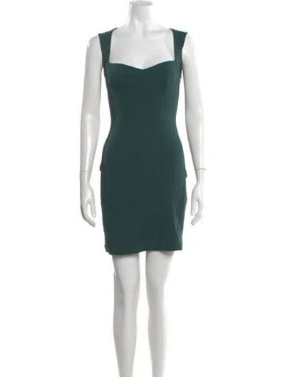Pre-owned Opening Ceremony Square Neckline Mini Dress In Green