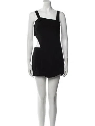 Pre-owned Opening Ceremony Square Neckline Romper In Black