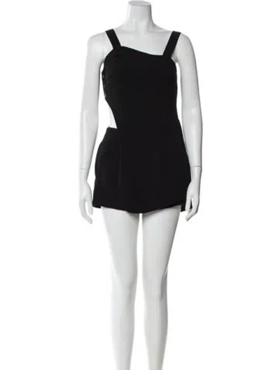 Pre-owned Opening Ceremony Square Neckline Romper In Black