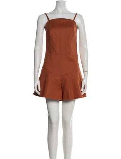 Pre-owned Opening Ceremony Square Neckline Romper In Orange