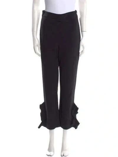 Pre-owned Opening Ceremony Straight Leg Pants In Black
