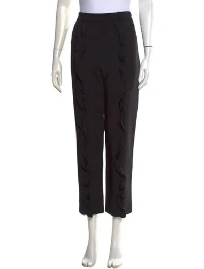 Pre-owned Opening Ceremony Straight Leg Pants In Black