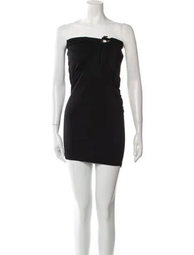 Pre-owned Opening Ceremony Strapless Mini Dress In Black