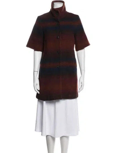 Pre-owned Opening Ceremony Striped Coat In Brown