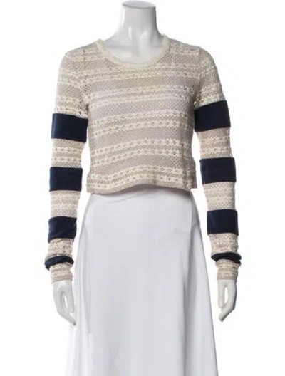 Pre-owned Opening Ceremony Striped Crew Neck Sweater In Gray