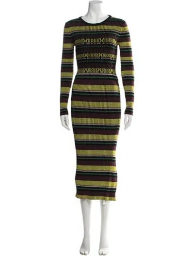 Pre-owned Opening Ceremony Striped Crew Neck Sweater In Purple