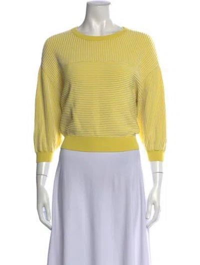 Pre-owned Opening Ceremony Striped Crew Neck Sweater In Yellow