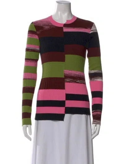 Pre-owned Opening Ceremony Striped Crew Neck Top In Multi