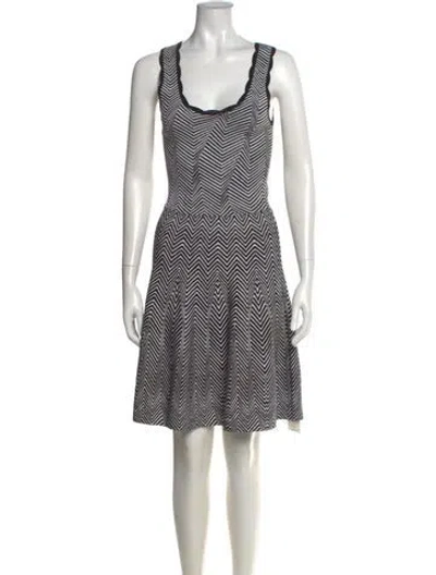 Pre-owned Opening Ceremony Striped Knee-length Dress In Black