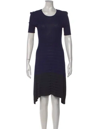 Pre-owned Opening Ceremony Striped Knee-length Dress In Blue