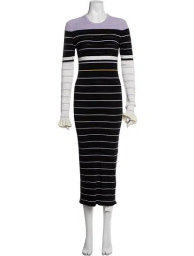 Pre-owned Opening Ceremony Striped Midi Length Dress In Purple