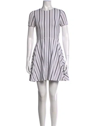 Pre-owned Opening Ceremony Striped Mini Dress In Black/grey