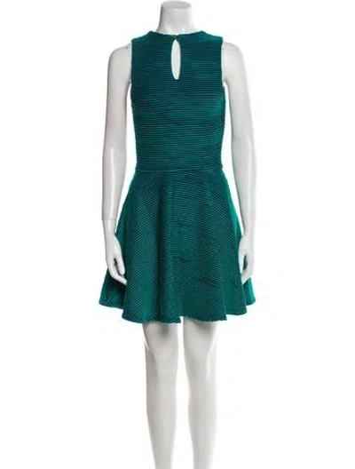 Pre-owned Opening Ceremony Striped Mini Dress In Blue