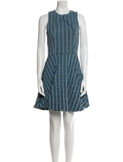 Pre-owned Opening Ceremony Striped Mini Dress In Blue