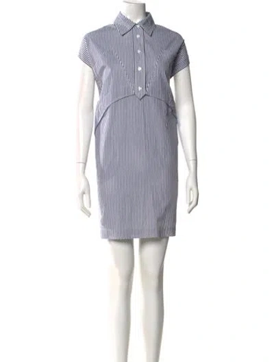 Pre-owned Opening Ceremony Striped Mini Dress In Blue