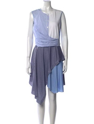 Pre-owned Opening Ceremony Striped Mini Dress In Blue