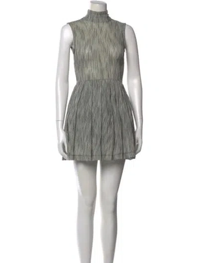 Pre-owned Opening Ceremony Striped Mini Dress In Gray