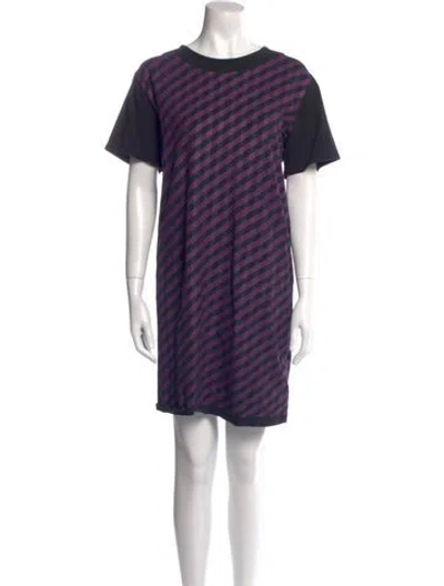 Pre-owned Opening Ceremony Striped Mini Dress In Purple