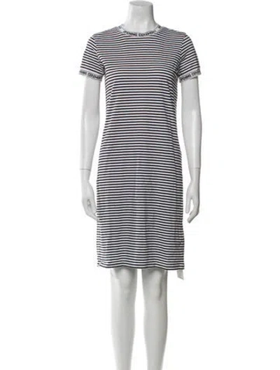 Pre-owned Opening Ceremony Striped Mini Dress In White