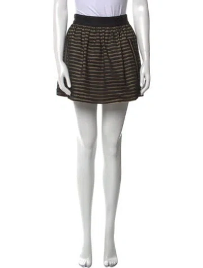Pre-owned Opening Ceremony Striped Mini Skirt In Blue