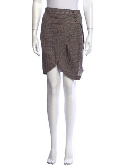 Pre-owned Opening Ceremony Striped Mini Skirt In Brown