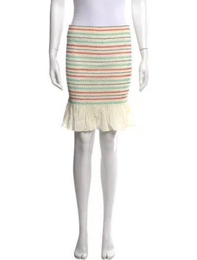 Pre-owned Opening Ceremony Striped Mini Skirt In Neutral