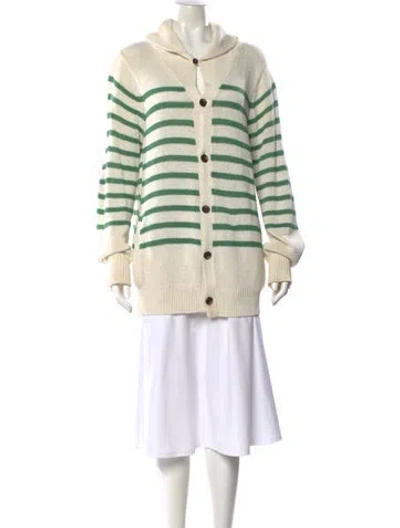 Pre-owned Opening Ceremony Striped Mock Neck Sweater In Neutral