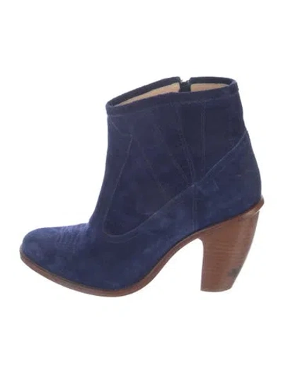 Pre-owned Opening Ceremony Suede Boots In Blue