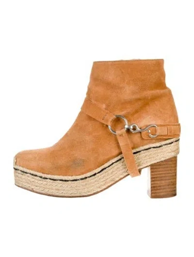 Pre-owned Opening Ceremony Suede Boots In Neutral