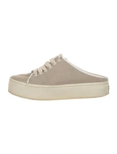 Pre-owned Opening Ceremony Suede Chunky Sneakers In Neutral