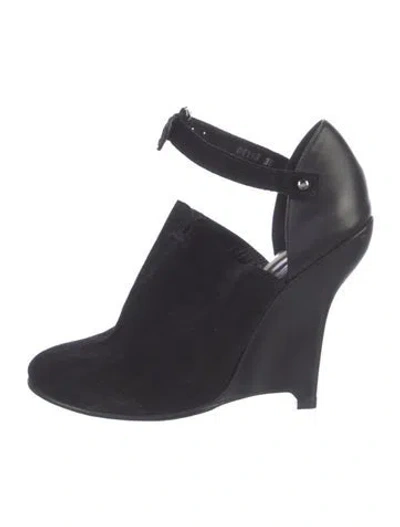 Pre-owned Opening Ceremony Suede D'orsay Pumps In Black