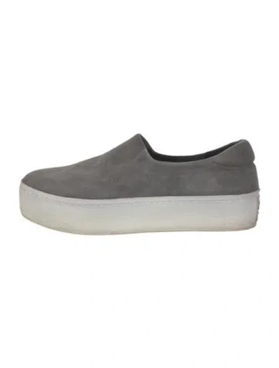 Pre-owned Opening Ceremony Suede Flats In Gray