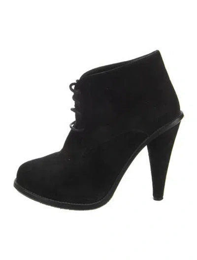 Pre-owned Opening Ceremony Suede Lace-up Boots In Black