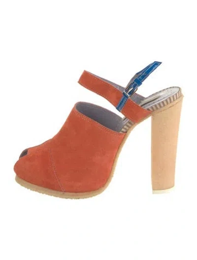 Pre-owned Opening Ceremony Suede Pumps In Orange