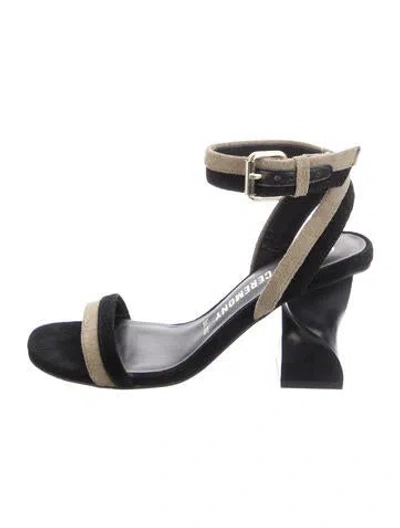Pre-owned Opening Ceremony Suede Sandals In Black