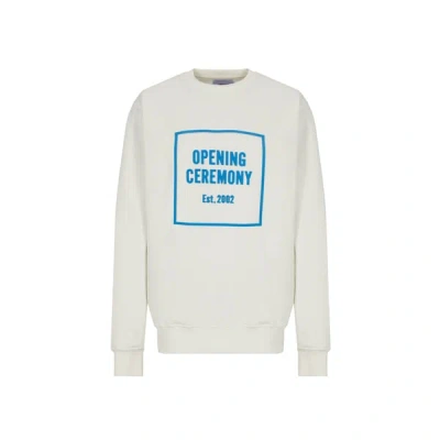 Opening Ceremony 3d Box Logo Relaxed Sweatshirt In White