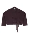 Opening Ceremony Wool Tie Knot Burgundy Jacket In Brown